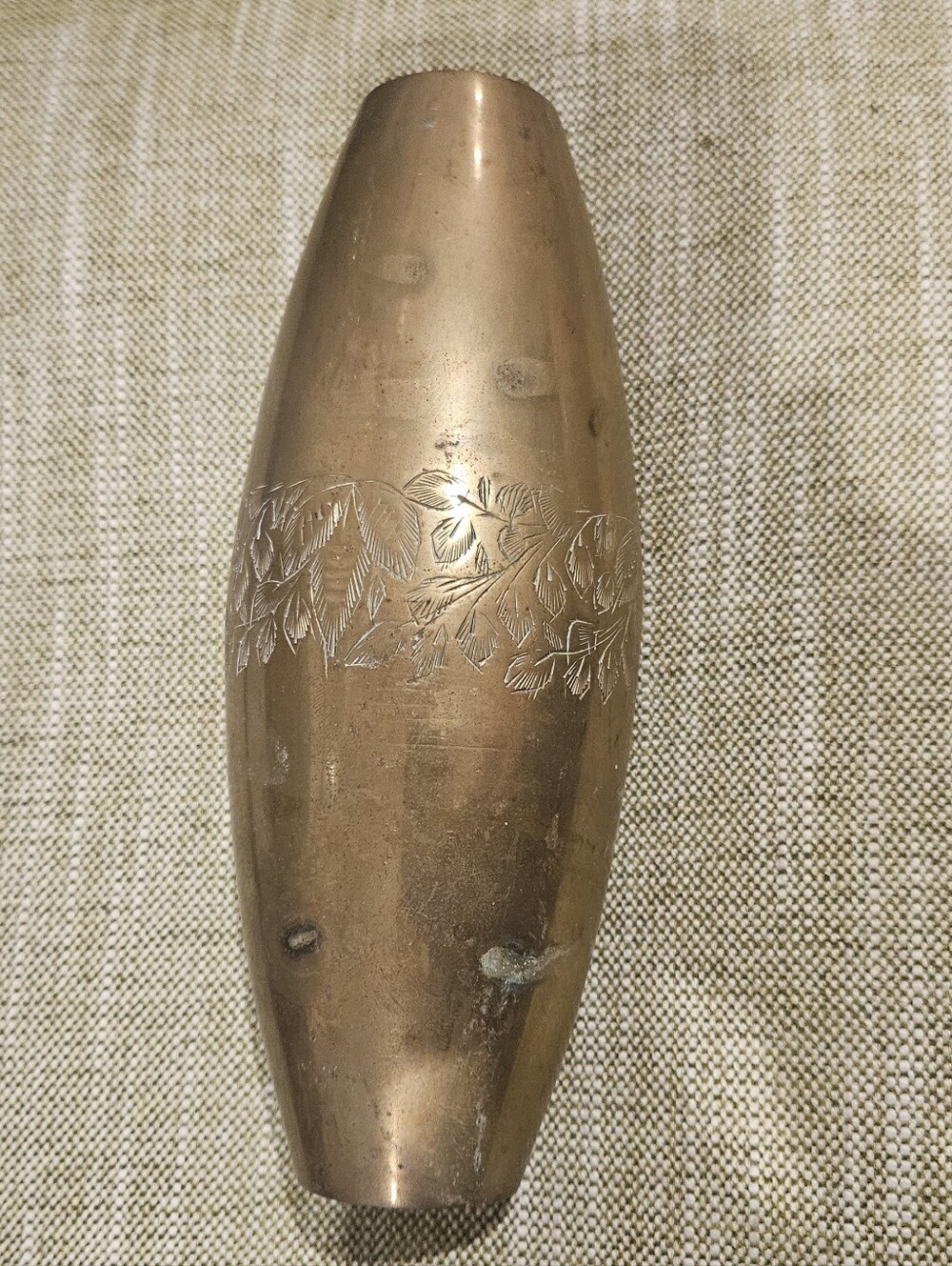 Vintage Brass Bullet Vase